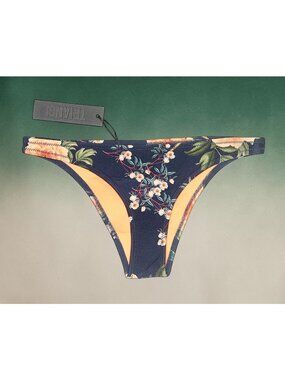 TRIANGL Blue Floral Swim Bikini Bottoms Size Large NEW NWT